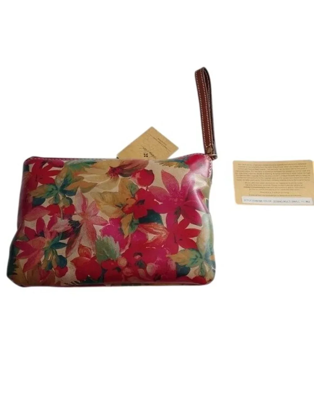 Patricia Nash P349398 Cassini Leather Spring Multi Floral Clutch Wristle…
